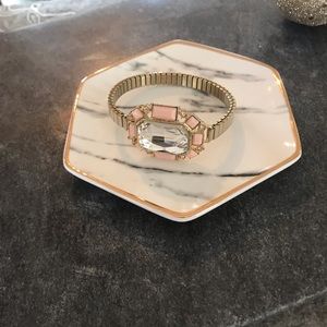 Ann Taylor Gold / Pink Stretch Bracelet. NWOT